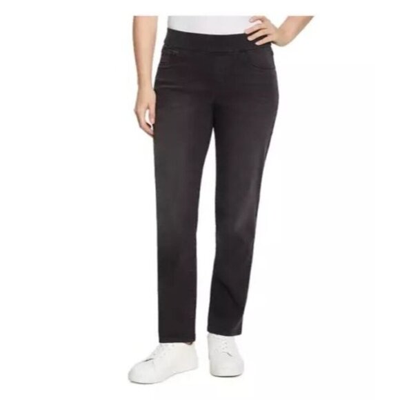 NINE WEST HEIDI PULL-ON STRAIGHT‎ STRETCH Denim  PANTS NEW WITH TAG - Picture 1 of 9